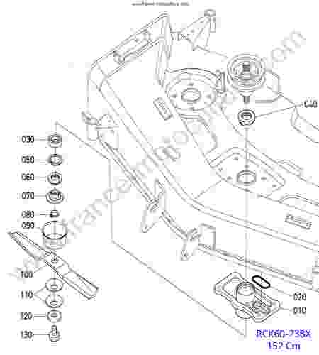 KUBOTA - BX2350 : RCK60 - Lame centre