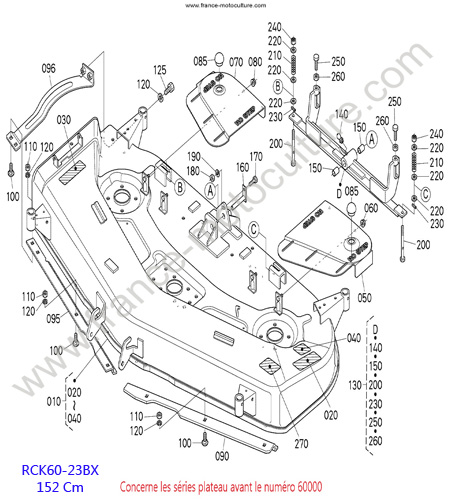 RCK60 - Plateau 1 KUBOTA BX2350