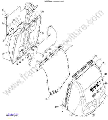 KUBOTA - BX2350 : GCD450 - Bac