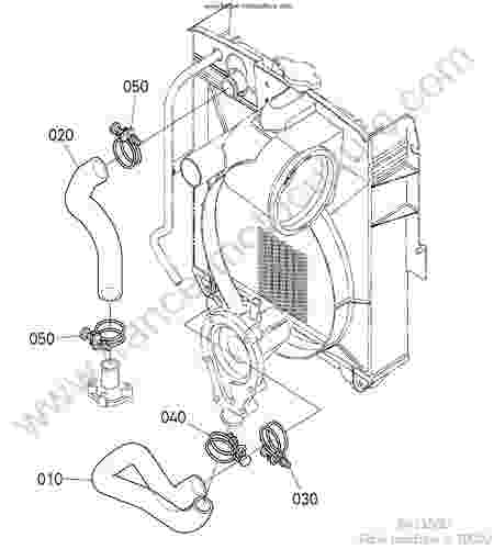 KUBOTA - BX2350 : Durites radiateur