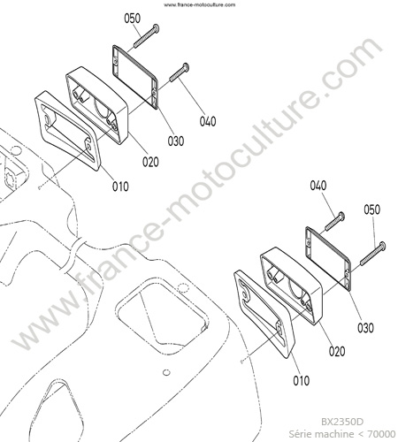 Catadioptre arriere KUBOTA BX2350
