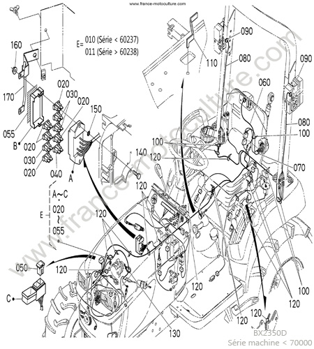 Faisceaux éléctrique KUBOTA BX2350