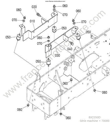 Support moteur KUBOTA BX2350