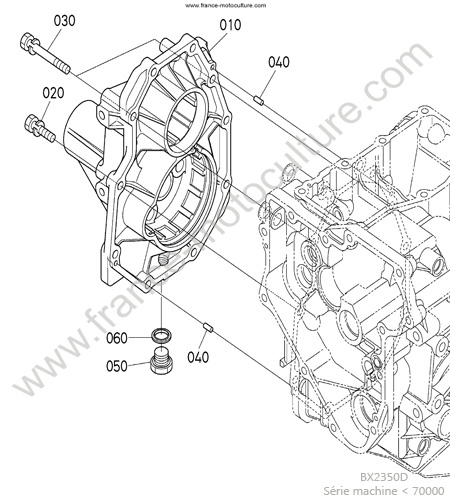 Carter pont arriere KUBOTA BX2350