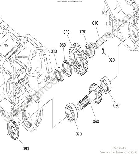 Prise force ventrale KUBOTA BX2350
