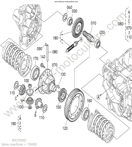Differentiel arriere KUBOTA BX2350