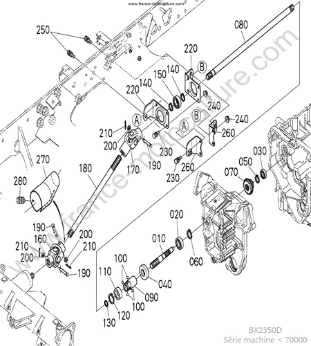 Cardan transmission KUBOTA BX2350