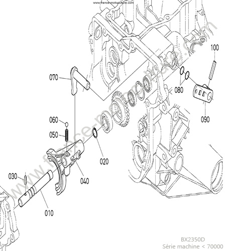 Fourchette prise force KUBOTA BX2350