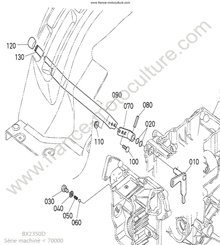 Levier transmission roues KUBOTA BX2350