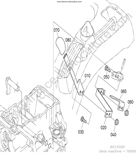 Levier selection PDF KUBOTA BX2350