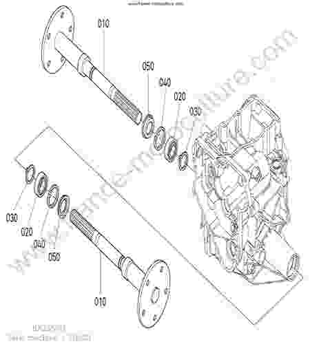 KUBOTA - BX2350 : Axe moyeu arriere