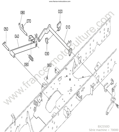 Biellette tondeuse droite KUBOTA BX2350D