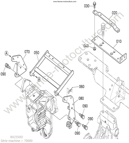 Support siège KUBOTA BX2350D