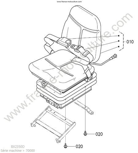 Siège KUBOTA BX2350D