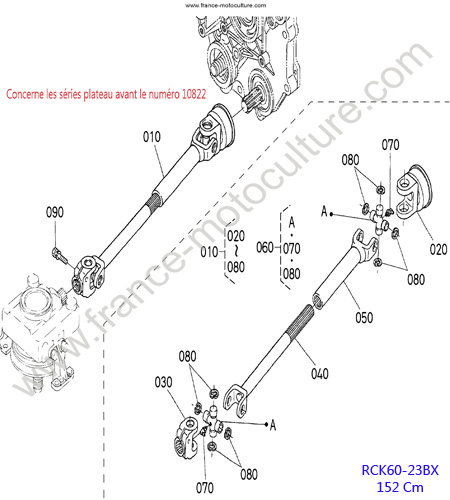 RCK60 - Cardan 1 KUBOTA BX2350D