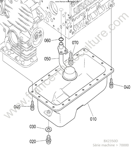 Carter huile KUBOTA BX2350D