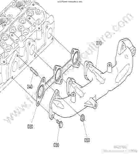 KUBOTA - BX2350D : Collecteur echappement