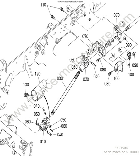 Cardan transmission AV KUBOTA BX2350D