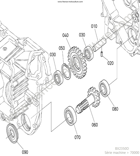 Prise force ventrale KUBOTA BX2350D