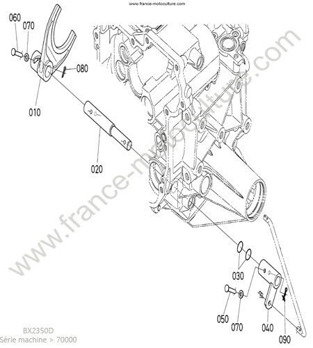 Fourchette blocage KUBOTA BX2350D