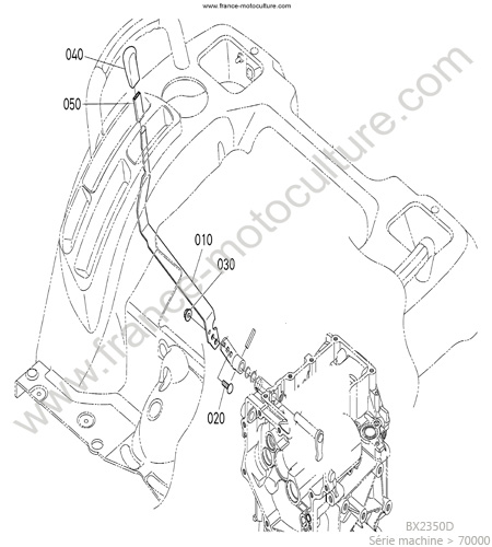 Levier vitesse gamme KUBOTA BX2350D