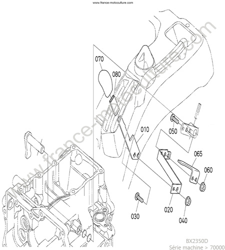 Levier selection PDF KUBOTA BX2350D