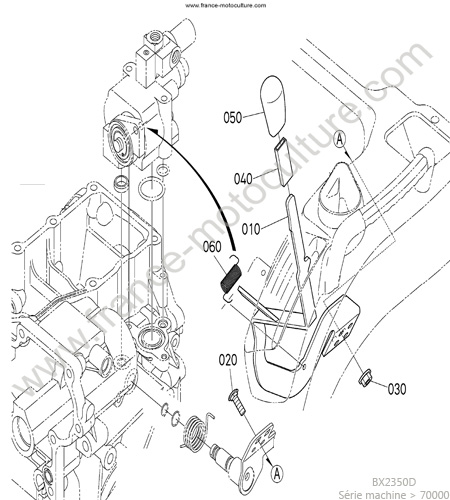 Levier vitesse PDF KUBOTA BX2350D