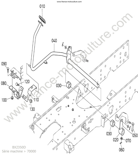 Pédale freins KUBOTA BX2350D