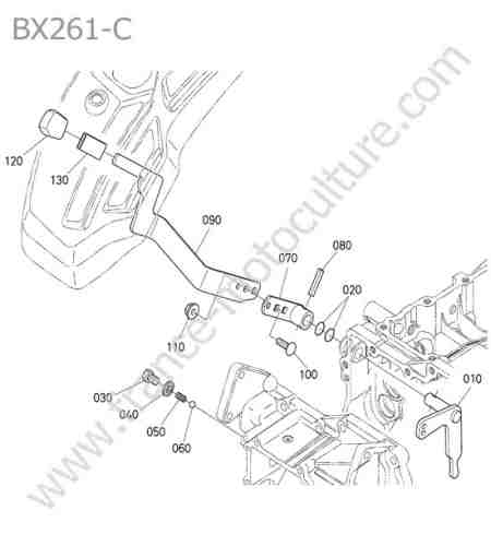 KUBOTA - BX261 : Levier transmission roues