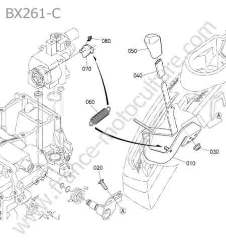 KUBOTA - BX261 : Levier vitesse prise force