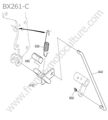 KUBOTA - BX261 : Pedale verouillage differentiel