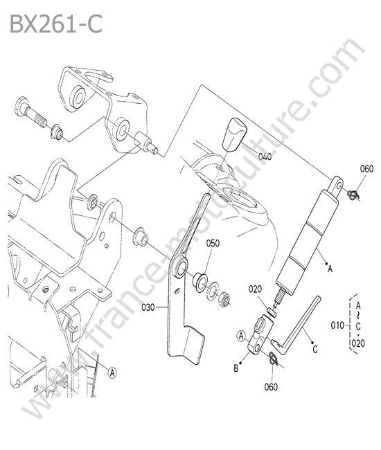 Reglage volant KUBOTA BX261