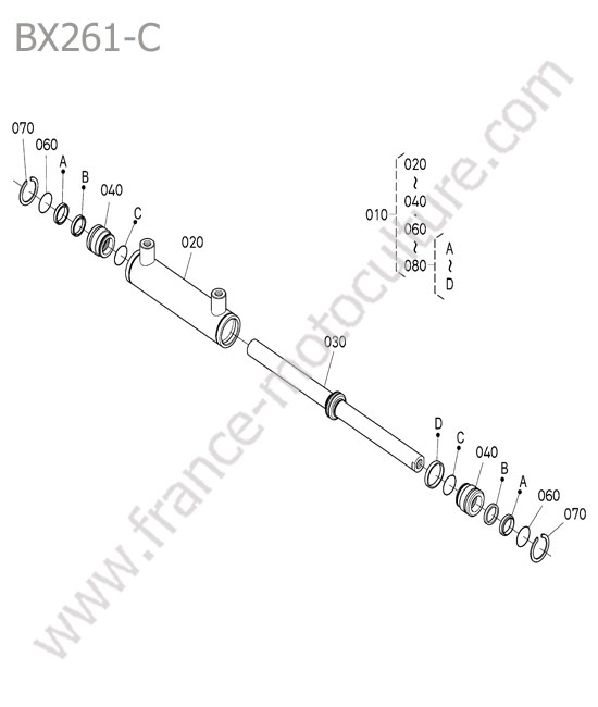 Verin direction - details KUBOTA BX261