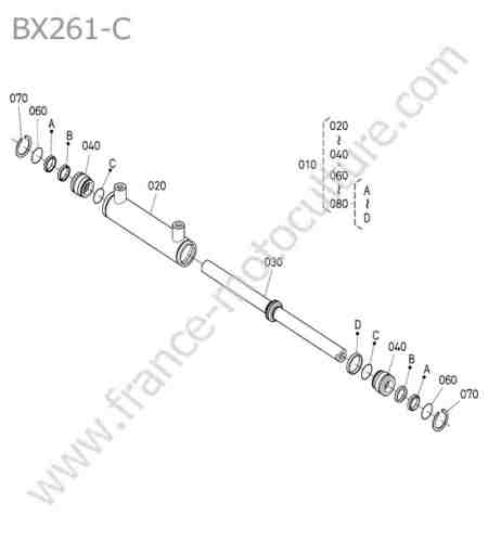 KUBOTA - BX261 : Verin direction - details