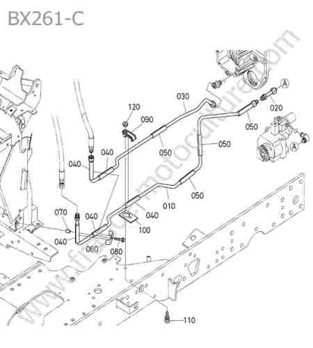 KUBOTA - BX261 : Circuit direction refoulement