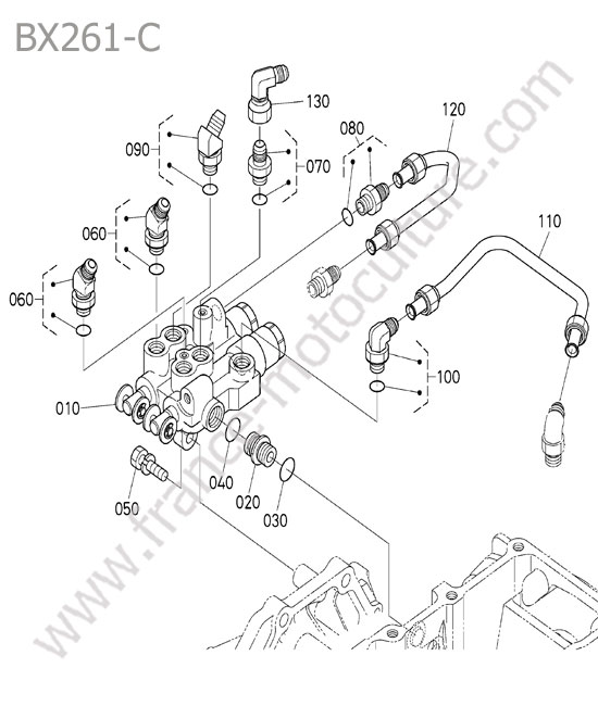 Distributeur auxilaire KUBOTA BX261