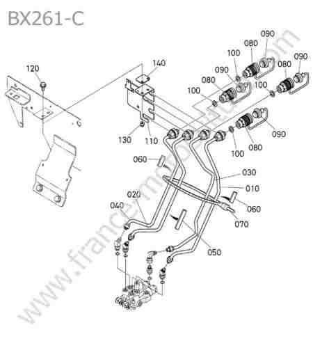 KUBOTA - BX261 : Prise hydraulique auxiliaire