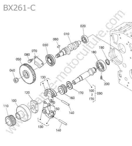 KUBOTA - BX261 : Arbre pompe