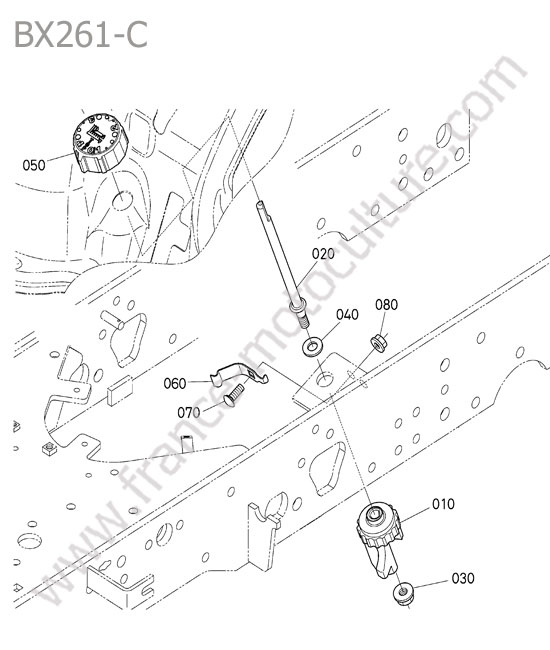 Cadran commande KUBOTA BX261