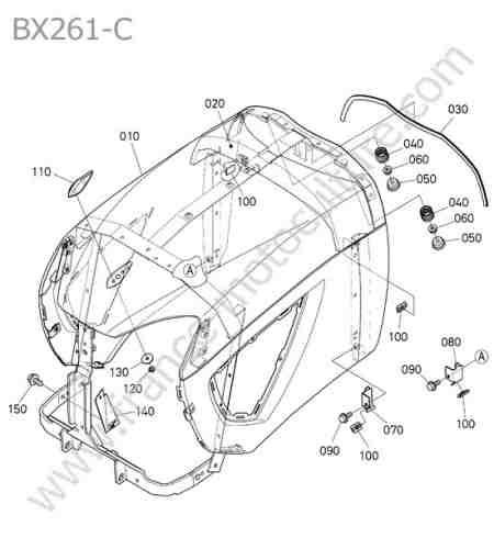 KUBOTA - BX261 : Capot superieur