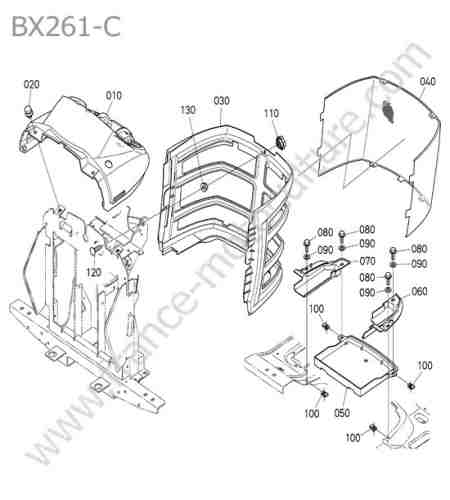 KUBOTA - BX261 : Carter tableau