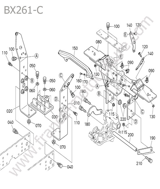 Support aile KUBOTA BX261
