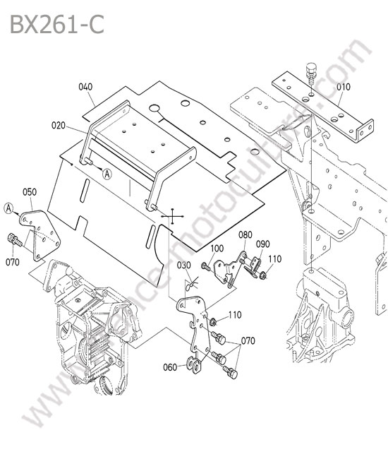 Support siege KUBOTA BX261