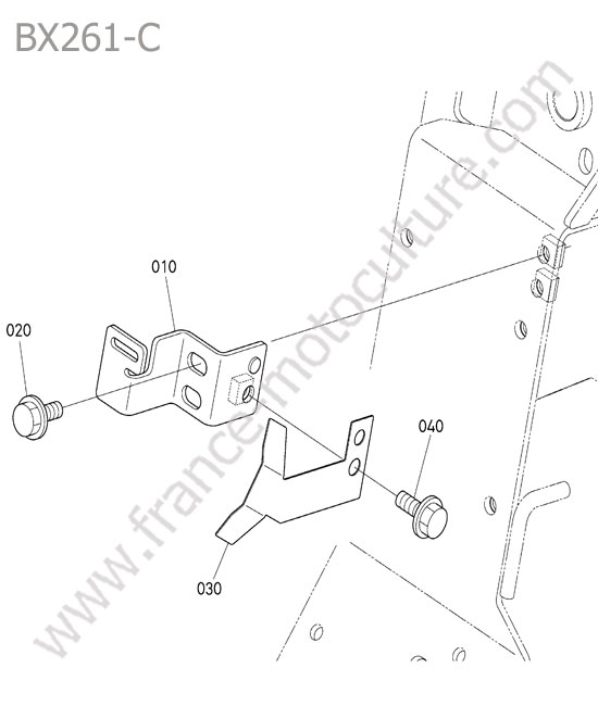 Support changement gamme - commutateur KUBOTA BX261