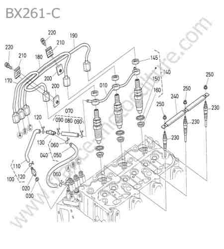 KUBOTA - BX261 : Injecteurs - bougies