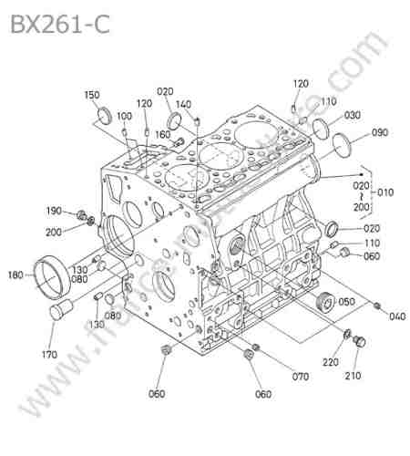 KUBOTA - BX261 : Bloc moteur