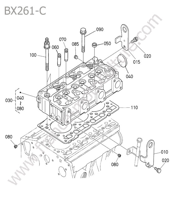 Culasse KUBOTA BX261