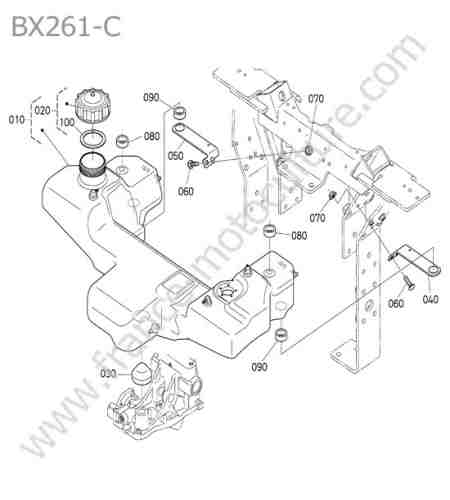 KUBOTA - BX261 : Reservoir carburant