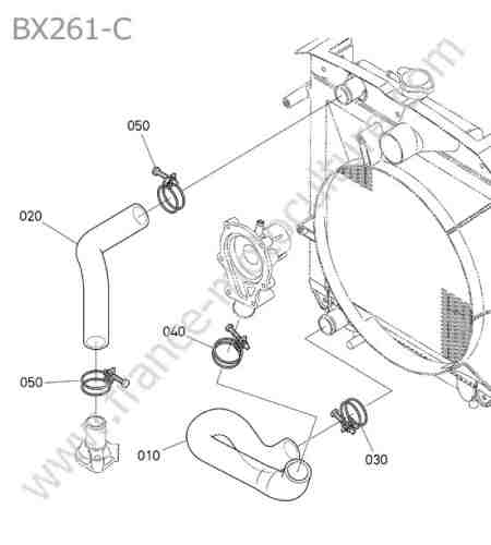 KUBOTA - BX261 : Durite radiateur
