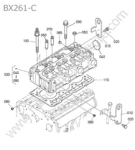 KUBOTA - BX261 : Culasse